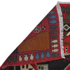 War Area Rug Handmade Red Riffle + Map 2x4 ft