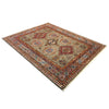 Kazak Rug Handmade Beige Medallion 5x8 ft
