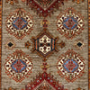 Kazak Rug Handmade Beige Medallion 5x8 ft