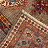 Kazak Rug Handmade Beige Medallion 5x8 ft