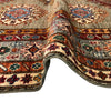 Kazak Rug Handmade Beige Medallion 5x8 ft