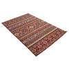 Khurjeen Area Rug Handmade Multi Curvilinear 4x6 ft