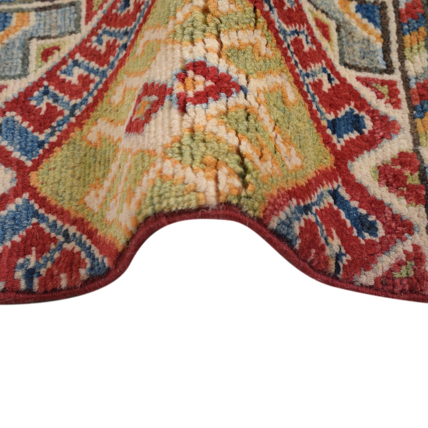 Khurjeen Area Rug Handmade Multi Curvilinear 4x6 ft