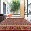Khurjeen Area Rug Handmade Multi Curvilinear 4x6 ft