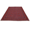 Mashwani Runner Rug Handmade Deep Red Geometric 6x9 ft
