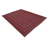 Mashwani Runner Rug Handmade Deep Red Geometric 6x9 ft