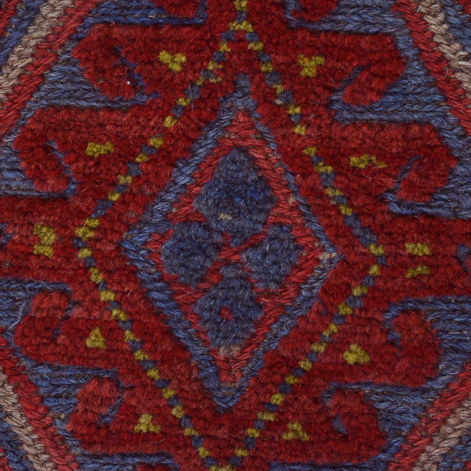 Mashwani Runner Rug Handmade Deep Red Geometric 6x9 ft