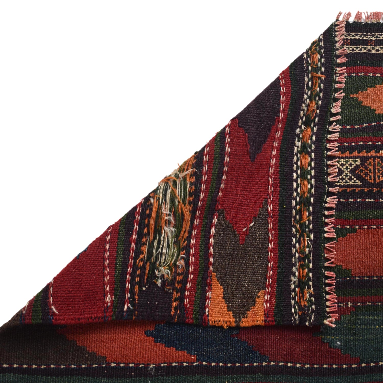Table Sheet Area Rug Runner Handmade Multi Curvilinear 10'