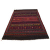 Laghari Kilim Area Rug Handmade Multi Geometric 4x7 ft