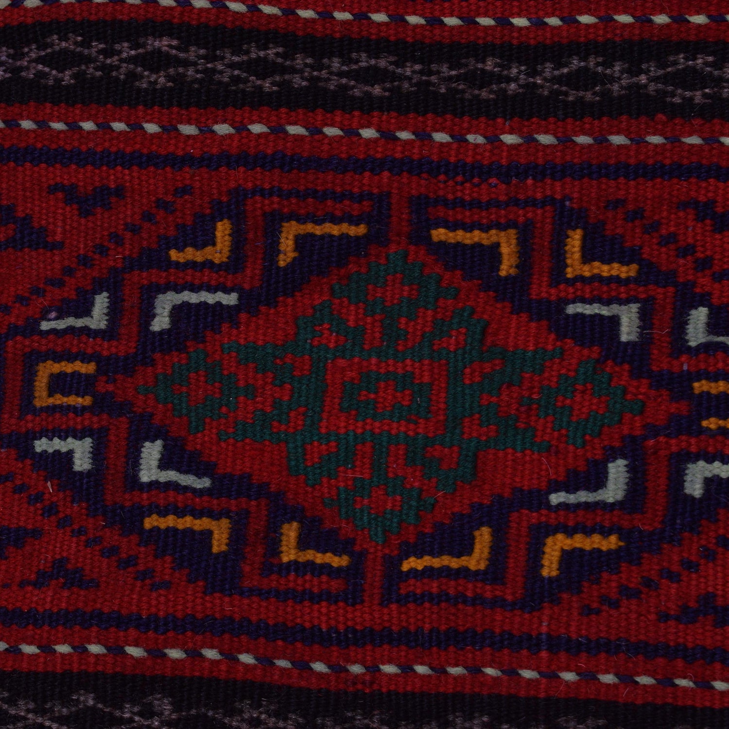 Laghari Kilim Area Rug Handmade Multi Geometric 4x7 ft