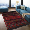 Laghari Kilim Area Rug Handmade Multi Geometric 4x7 ft