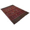 Laghari Kilim Area Rug Handmade Multi Geometric 4x7 ft