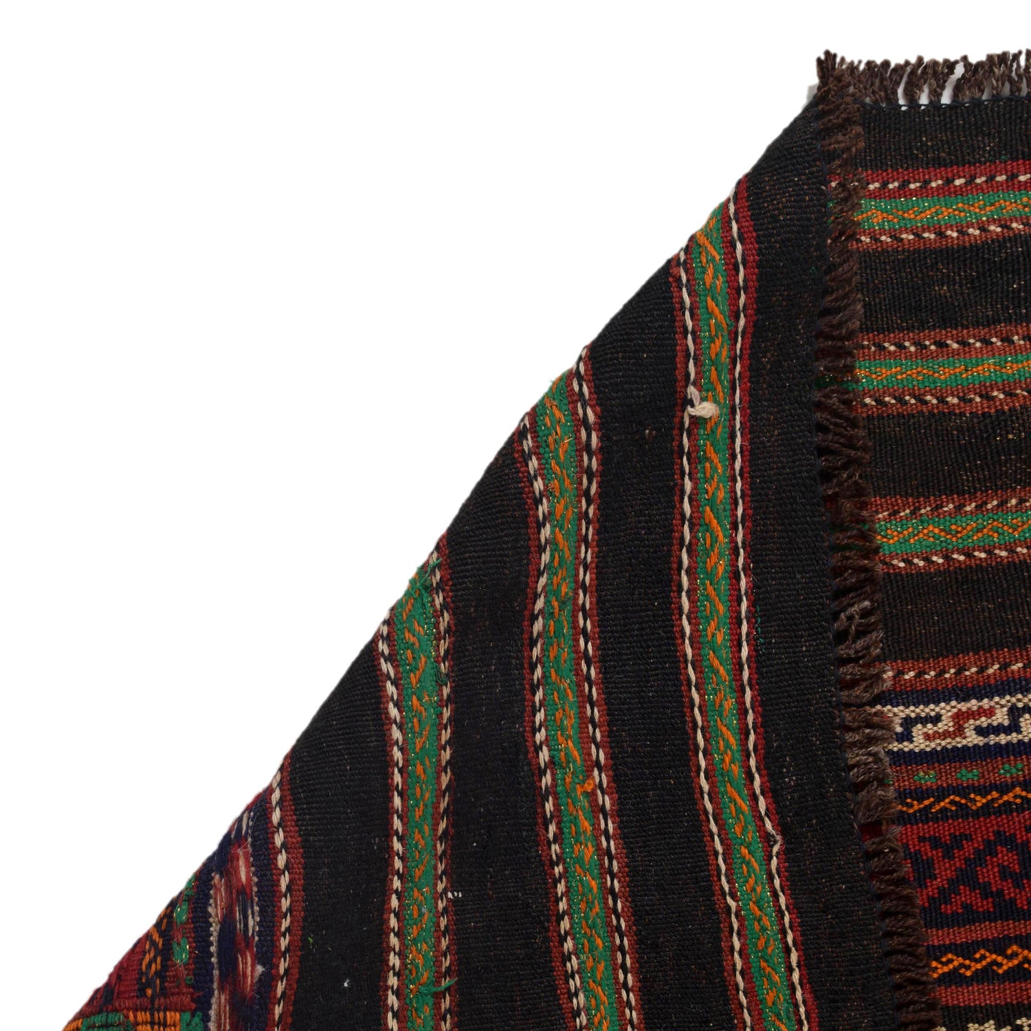 Laghari Kilim Area Rug Handmade Multi Geometric 4x7 ft