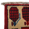 War Area Rug Handmade Red Helicopter + Tank 3x5 ft