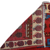War Area Rug Handmade Red Helicopter + Tank 3x5 ft