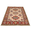 Kazak Rug Handmade Ivory Medallion 4x6 ft