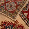 Kazak Rug Handmade Ivory Medallion 4x6 ft