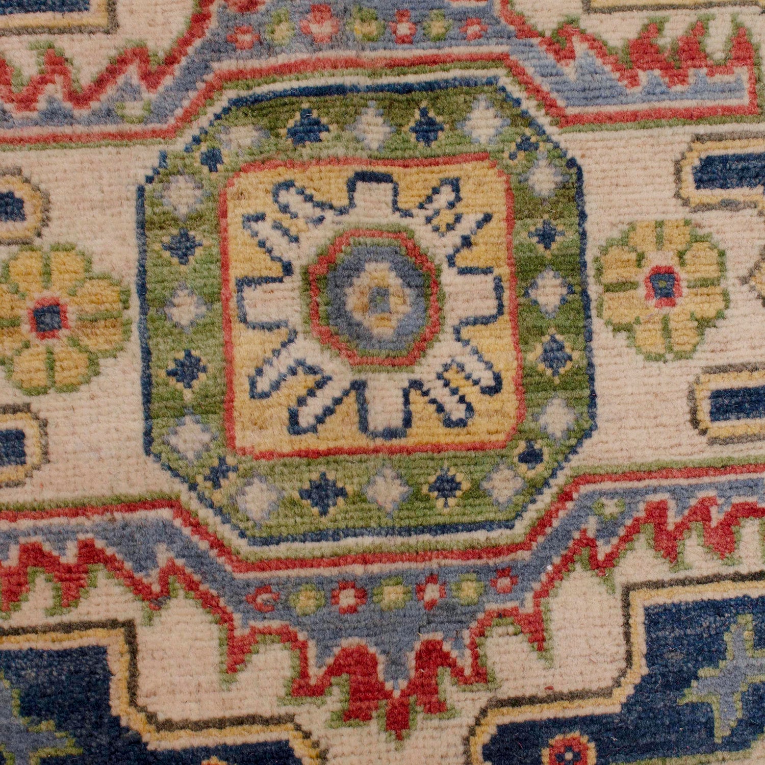 Kazak Rug Handmade Red Medallion 9x12 ft