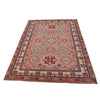 Kazak Rug Handmade Gray Medallion 4x6 ft