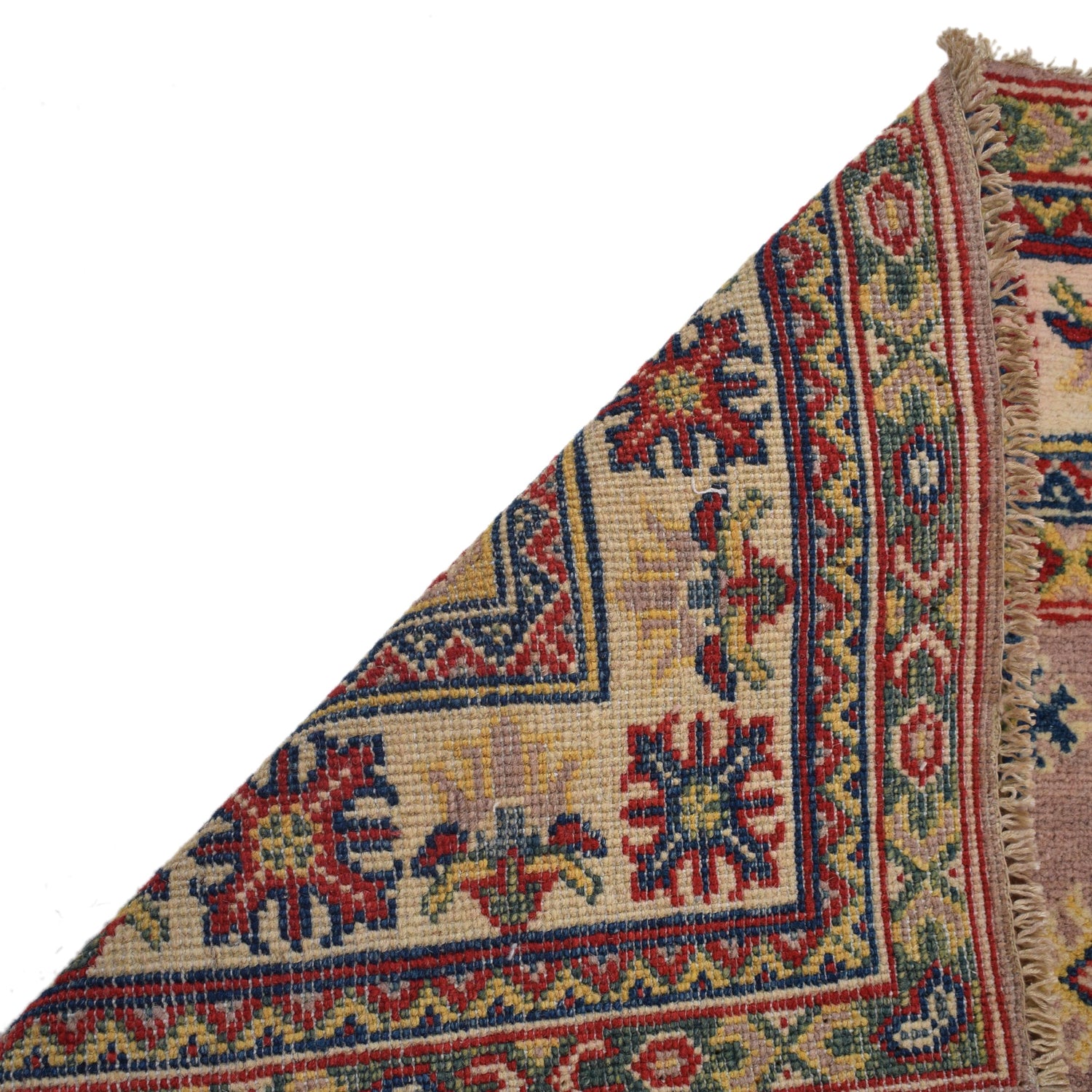 Kazak Rug Handmade Gray Medallion 4x6 ft