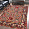 Kazak Rug Handmade Gray Medallion 4x6 ft