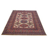 Kazak Rug Handmade Ivory Medallion 4x7 ft