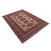 Kazak Rug Handmade Ivory Medallion 4x7 ft