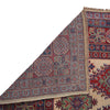 Kazak Rug Handmade Ivory Medallion 4x7 ft