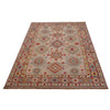 Kazak Rug Handmade Beige Medallion 4x6 ft