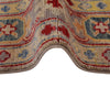 Kazak Rug Handmade Beige Medallion 4x6 ft