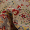 Kazak Rug Handmade Beige Medallion 4x6 ft