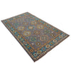 Kazak Rug Handmade Gray Medallion 4x6 ft