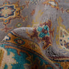Kazak Rug Handmade Gray Medallion 4x6 ft
