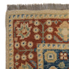 Oushak Area Rug Handmade Beige Floral 4x6 ft