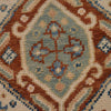 Oushak Area Rug Handmade Beige Floral 4x6 ft