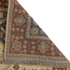 Oushak Area Rug Handmade Beige Floral 4x6 ft