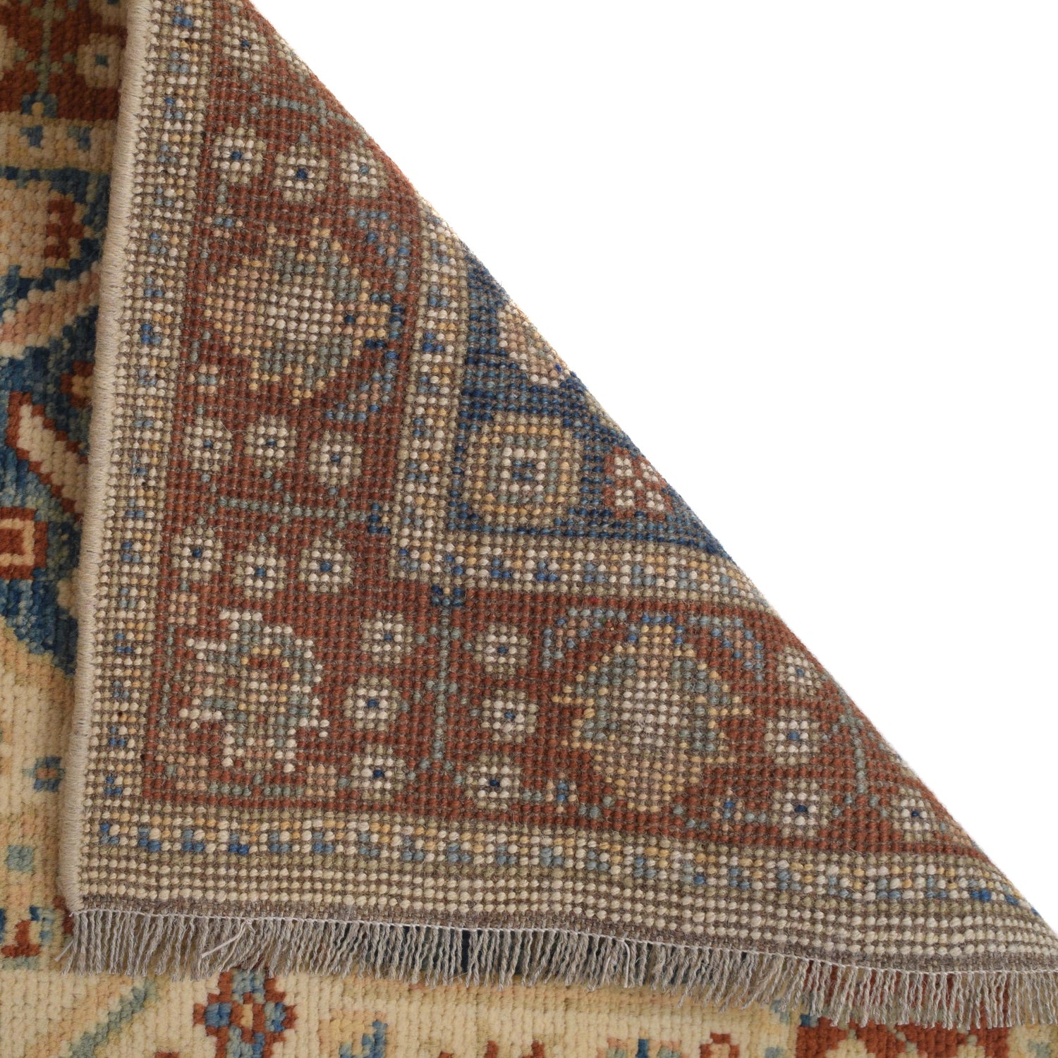 Oushak Area Rug Handmade Beige Floral 4x6 ft