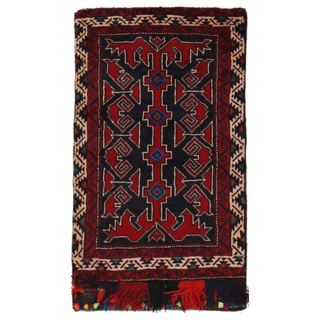 Balisht Area Rug Handmade Multi Geometric 2x3 ft