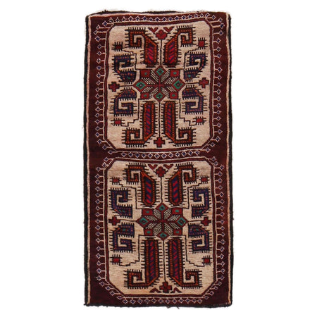 Balisht Area Rug Handmade Beige Geometric 2x3 ft