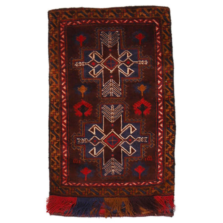 Balisht Area Rug Handmade Multi Geometric 2x3 ft
