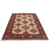 Kazak Rug Handmade Ivory Medallion 4x7 ft