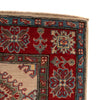Kazak Rug Handmade Ivory Medallion 4x7 ft