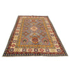 Kazak Rug Handmade Gray Medallion 4x7 ft
