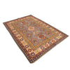Kazak Rug Handmade Gray Medallion 4x7 ft