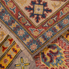 Kazak Rug Handmade Gray Medallion 4x7 ft