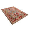 Kazak Rug Handmade Gray Medallion 4x7 ft
