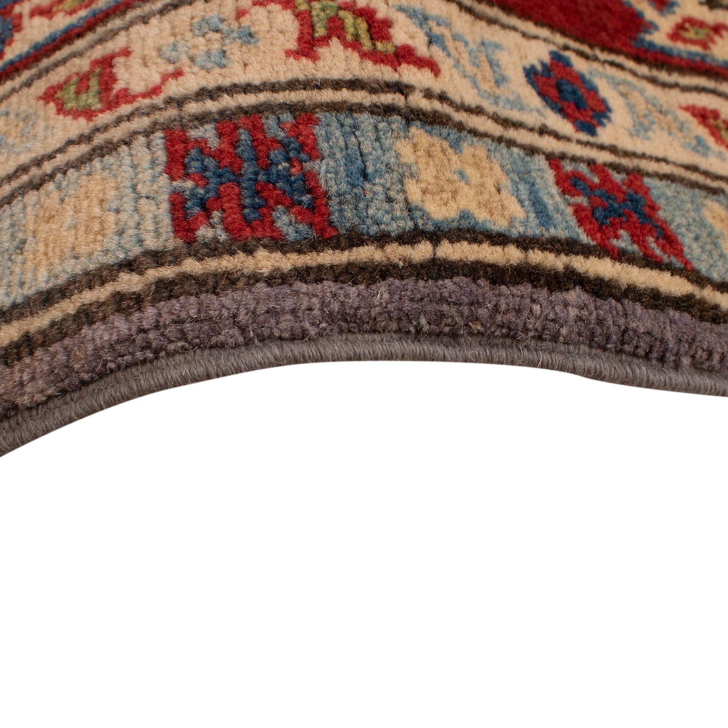 Kazak Rug Handmade Gray Medallion 4x7 ft