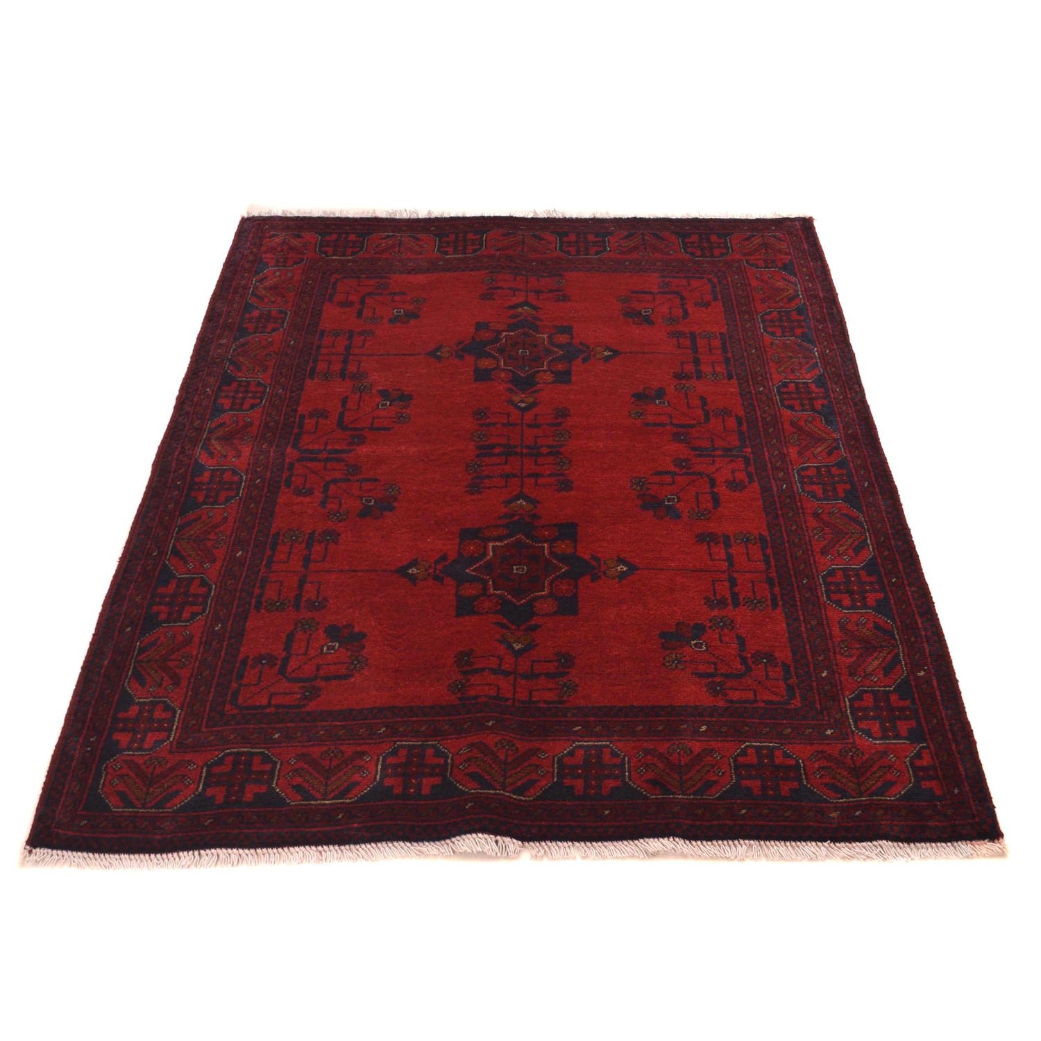 Khal Mohammadi Rug Handmade Red 3x5 ft