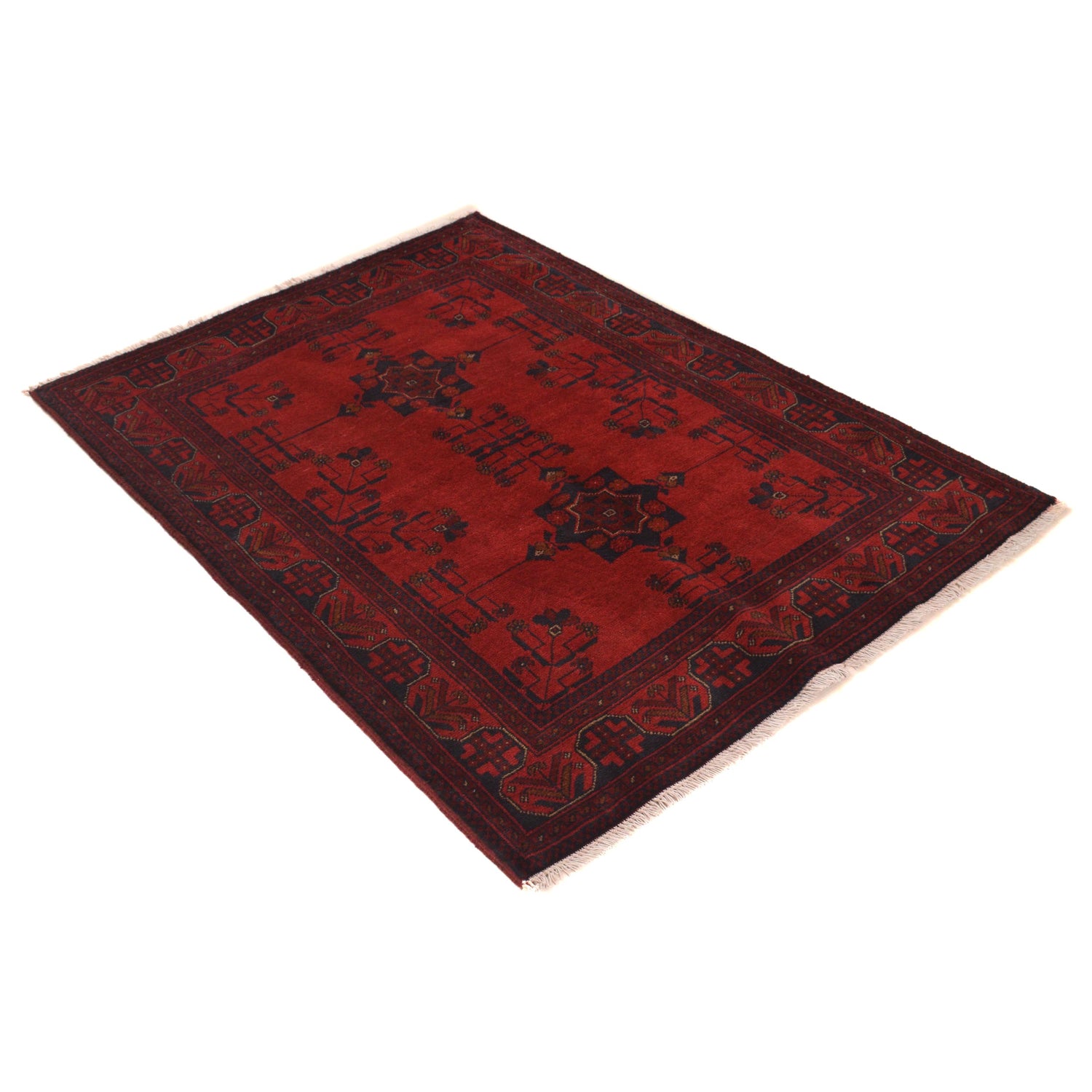 Khal Mohammadi Rug Handmade Red 3x5 ft