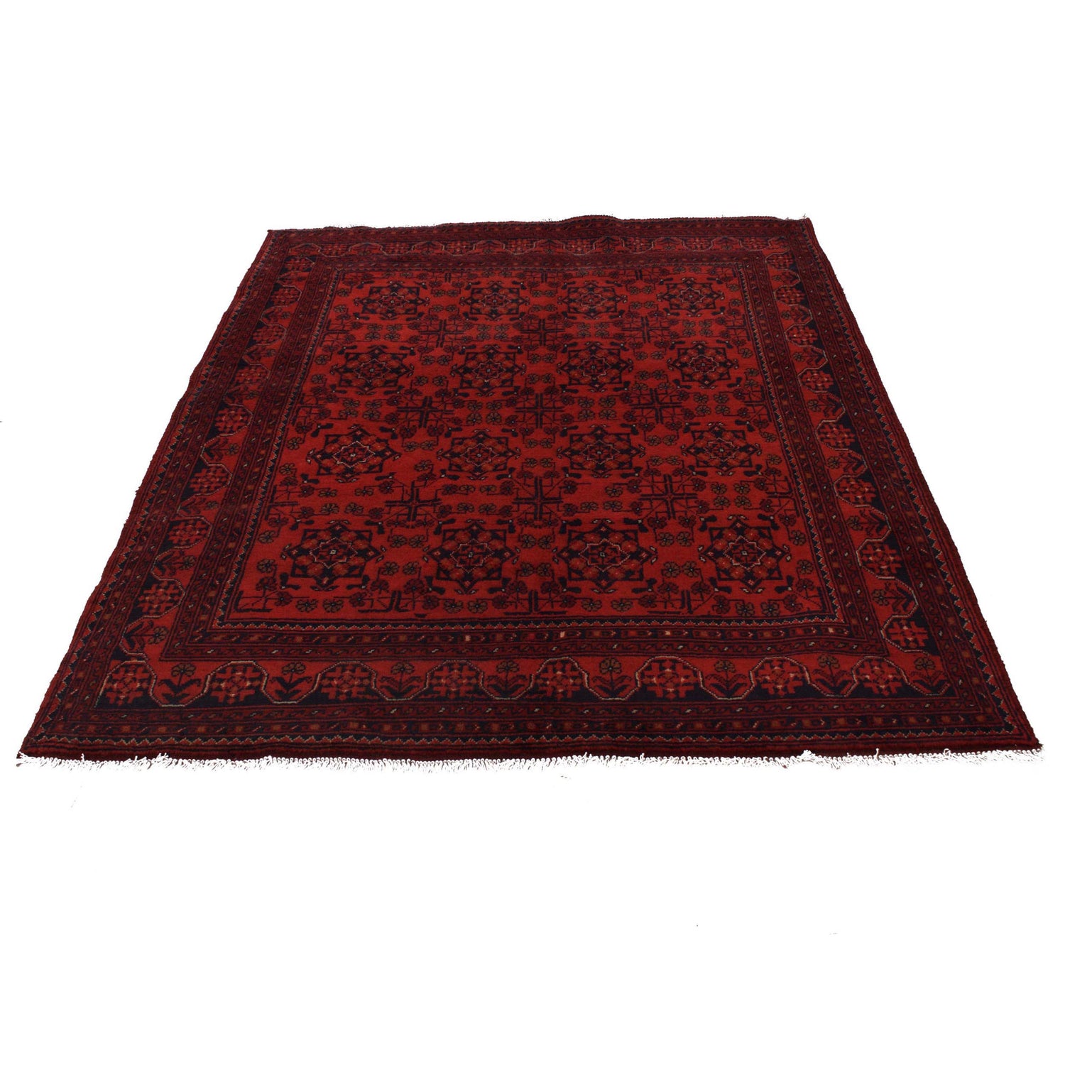 Khal Mohammadi Rug Handmade Red 4x7 ft